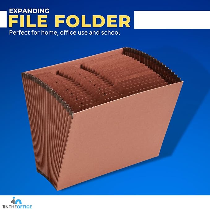 1InTheOffice Expanding File Folder 31 Sections, Accordion File Organizer - Image 3