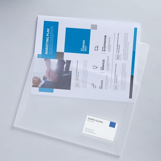 Avery Translucent Document Wallet, Holds Up to 50 Pages, 12 Wallets - Image 2