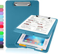 Sooez Clipboard with Storage, Plastic Storage Clipboards with Low Profile Clip by Sooez