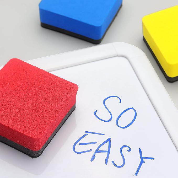 Tamaki 6 Pack Magnetic Dry Eraser Erasers 4.2'' x 2.2'', Square | Dry Erasers - Image 6