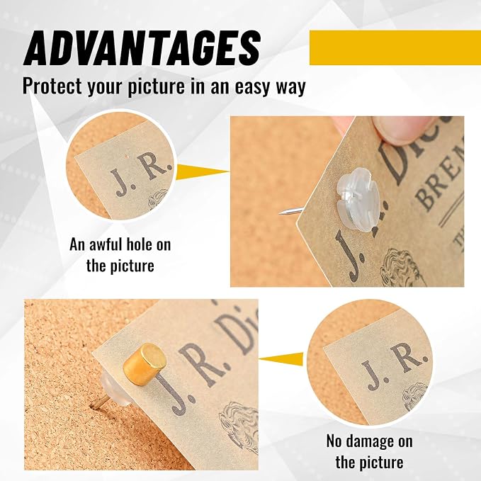 Outus 20 Sets Magnetic Push Pin Magnet Thumb Tack Poster Hanger Thumb Tacks - Image 4