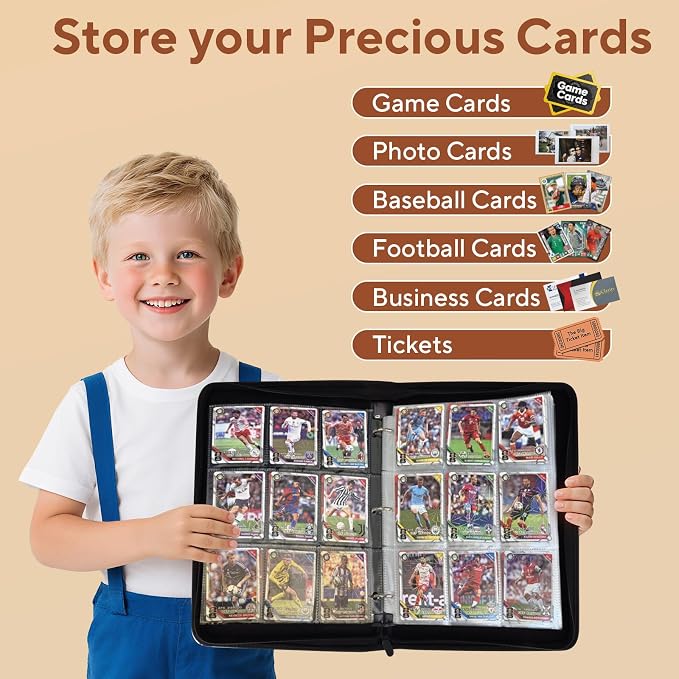 Baseball Card Binder 9 Pocket, 1080 Pockets Trading Card Binder - Image 2