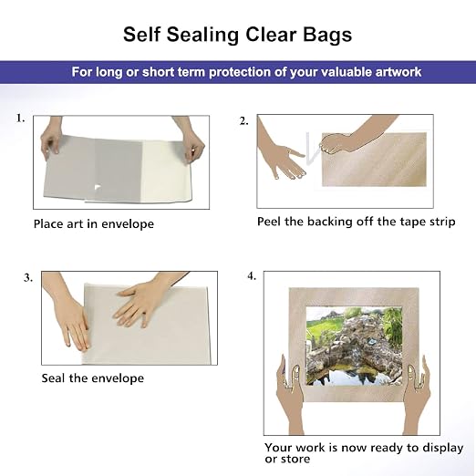 Falling in Art 8 1/2 Inches x 10 3/7 Inches, 1.496mil Crystal Sealed Clear Bags - Image 6