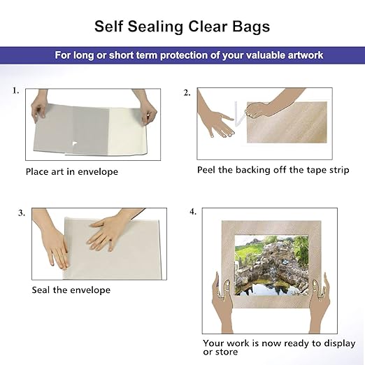 Falling in Art Acid Free 1.496mil Crystal Sealed Clear Bags - Image 6