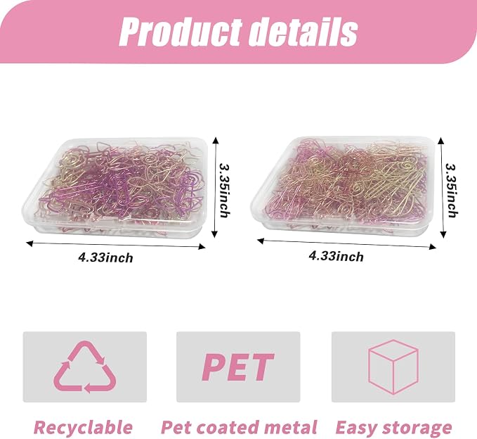 80 Pcs Cute Flower Paper Clips Set, Floral Paper Clips - Image 6