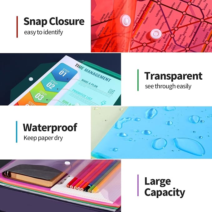 LEOBRO Plastic File Folders, Folders - Image 3