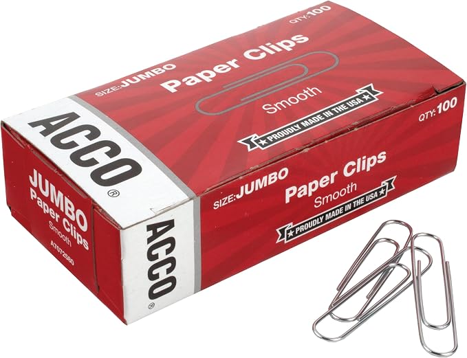 ACCO Paper Clips, 100 Clips/Box, 1 Box - Image 2