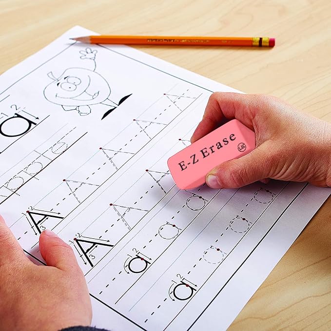 Pink Erasers, Erasers for Kids, Rubber Eraser, Erasers Bulk for School Supplies - Image 5