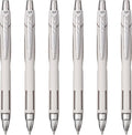 Uni-Ball Jetstream RT Ballpoint Pen, Fine Point, Shell White Barrel, 6 Pens by uni-ball