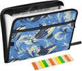 Expanding File Folder Orca Wave Blue Whale Accordion File Organizer 13 Pockets by ALAZA