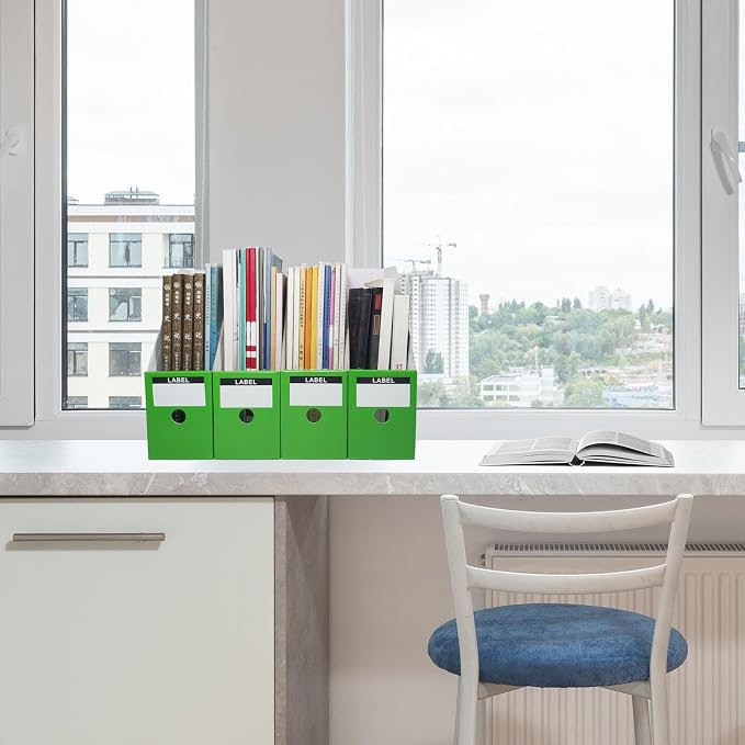 Limitliho Green Cardboard Magazine Holder, Magazine File Holder - Image 5