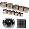 Leather Circle Cutter Tool Set, 11 Pieces Circle Punch Tools 10 12 15 20 25 30 by Unknown