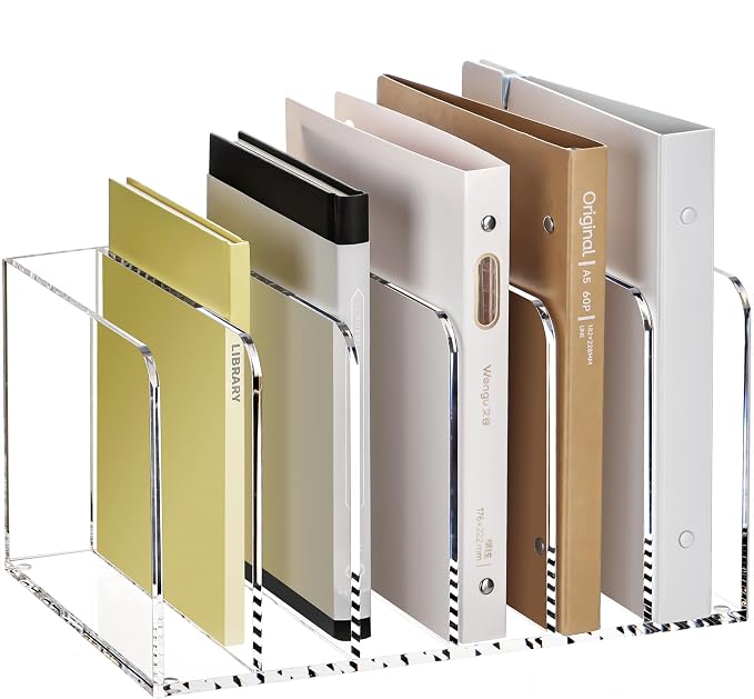 YUXUN Acrylic Magazine Holder, Book Storage-Office/Home/Classroom Organization by AcrylicBusinessCardHold