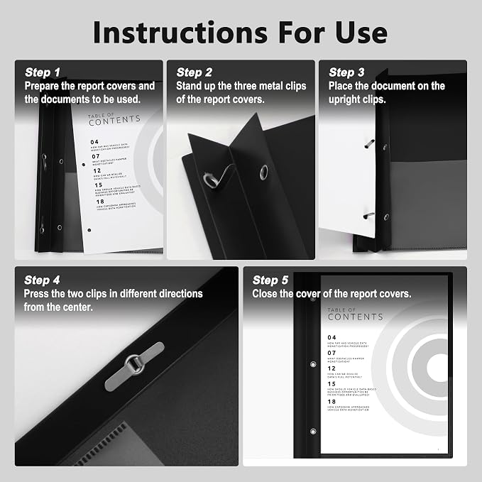 Ndsox 5 Packs Clear Front Report Covers - Image 4