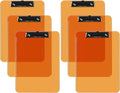 Pack of 6 Plastic Clipboards by DAVISGROUP