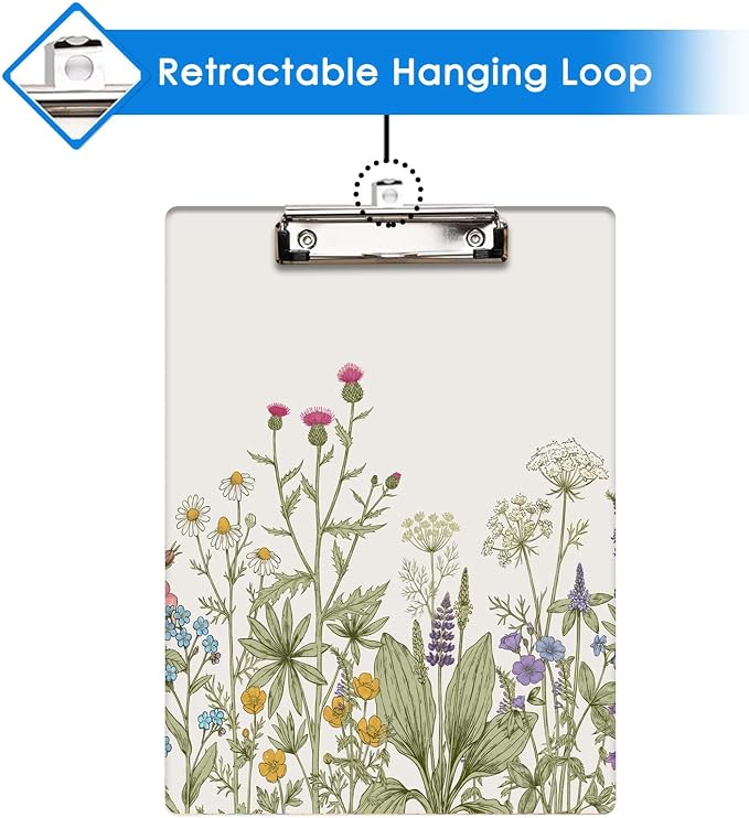 Britimes Clipboard Decorative Office School Hardboard Wood Nursing Clip Board - Image 3