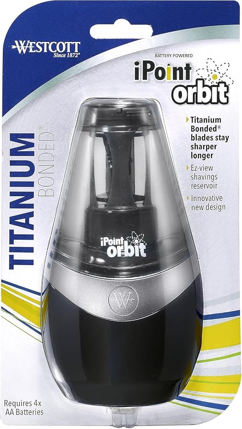 Westcott 16244 iPoint Orbit Battery-Powered Pencil Sharpener - Image 9