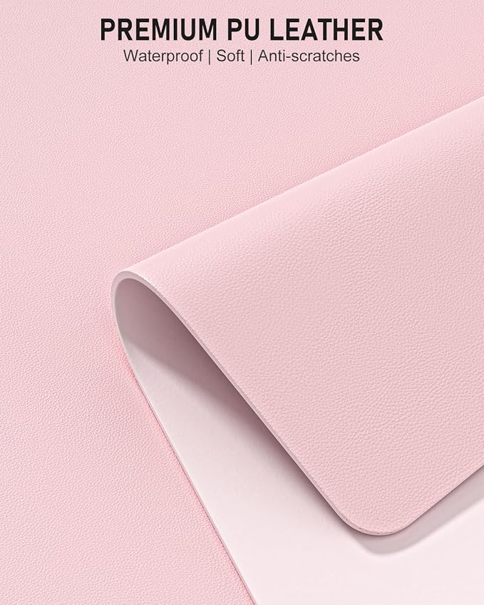 Desk Pad, 35.5" x 17" PU Leather Non-Slip Desk Mat Large Mouse Pad - Image 3
