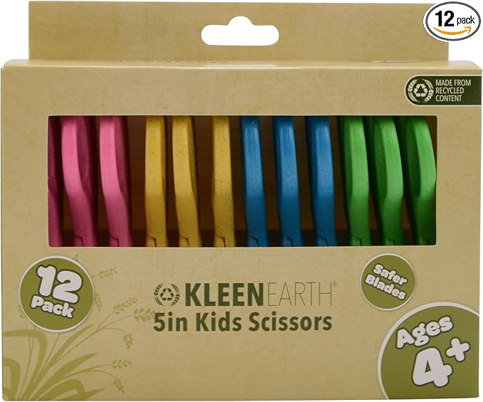 Westcott Kids Scissors 12-Pack, Left & Right Handed, Recycled Eco-Friendly by Westcott