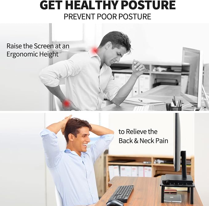 Zimilar 2 Pack Monitor Stand, 3 Height Adjustable Stand - Image 7