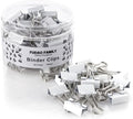 Small White Mini Binder Clips, 3/4 Inch, 50 Pack by FUDAOFAMILY