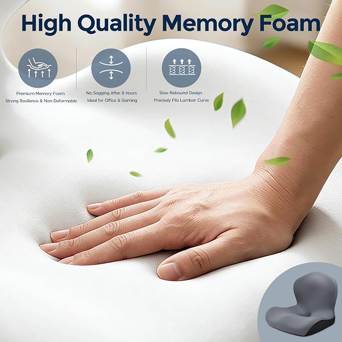 Seat Cushion for Office Chair and Car, L-Shaped Ergonomic Car Seat Cushions - Image 6