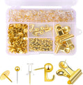 310 Pcs Gold Push Pins Set Thumb Tacks Decorative Push Pins by BESARME