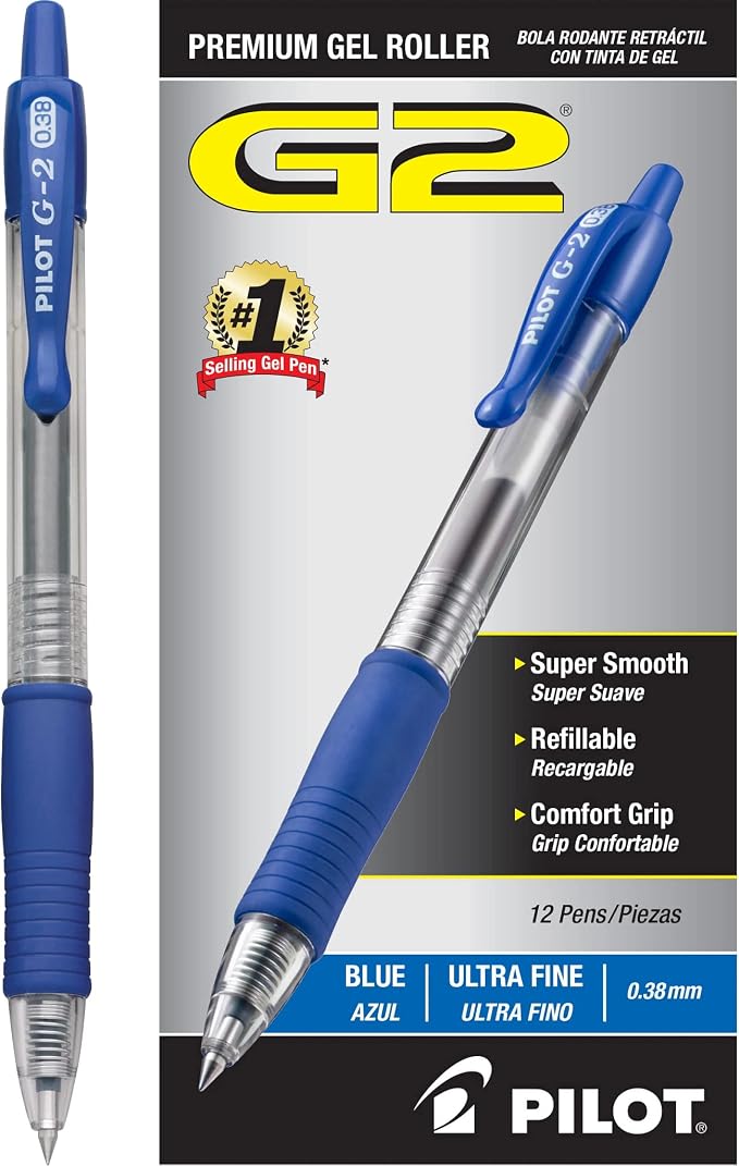 Pilot G2 Premium Refillable and Retractable Rolling Ball Gel Pens, Ultra Fine - Image 2