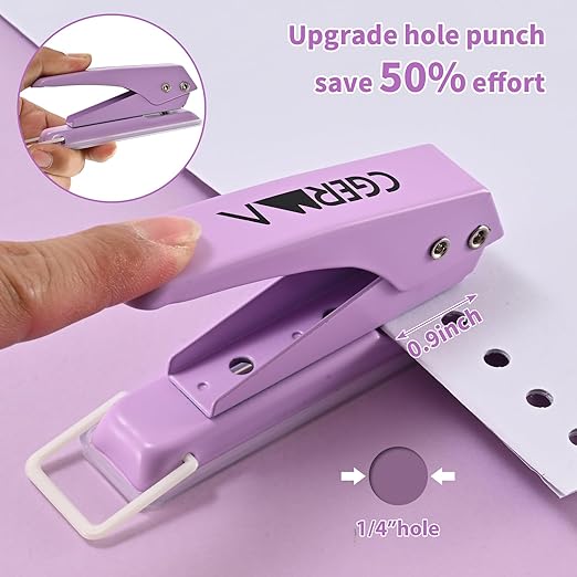 Single Hole Puncher, 1/4" Hole, 50% Labor Savings, Heavy Duty Metal Punch - Image 2