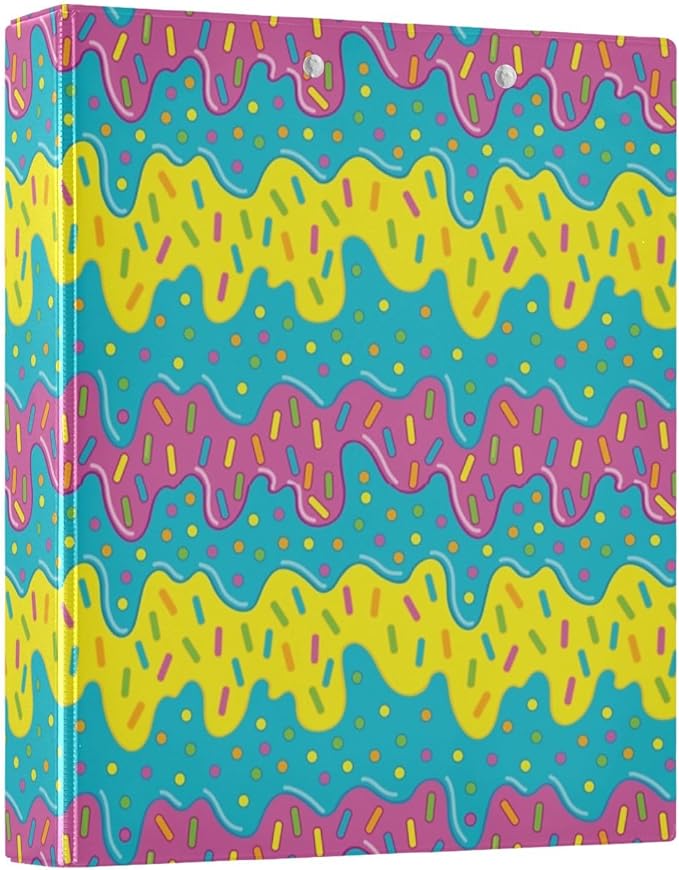 Cupcakes 3-Ring Binder, 1.5 Inch D-Ring Organizer Folder Clipboard Binder by Unknown