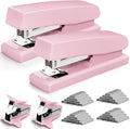 2 Pack Pink Office Staplers, 25-Sheet Capacity by Unknown