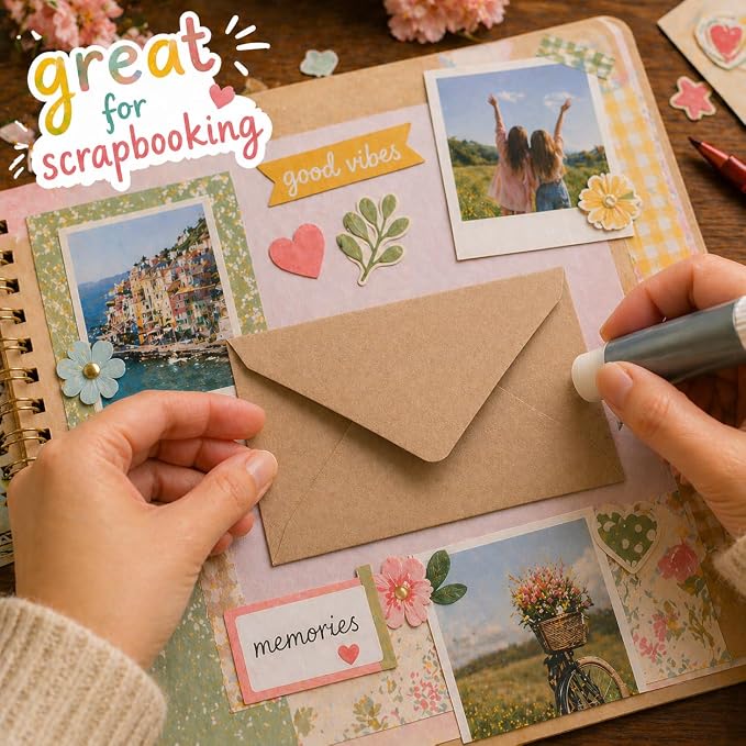 60 Pack Mini Kraft Envelopes, Small Gift Card & notes evelopes - Image 5