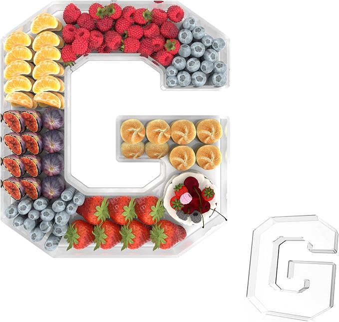 13.8" Acrylic Letter Charcuterie Tray, Charcuterie Letters Fillable Box by Tdsuco