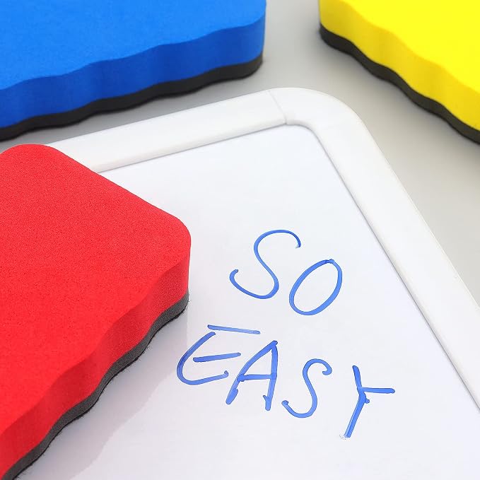 Tamaki 6 Pack Magnetic Dry Eraser Erasers 4.2'' x 2.2'', Wavy | Dry Erasers - Image 6