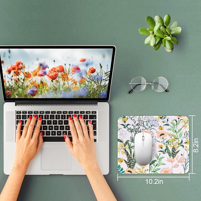 3 Pack Small Mouse pad Beautiful Flowers Plants Mouse Pads - Image 2