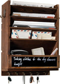 Rustic wall mail organizer, Key and Mail File Holder by Unknown