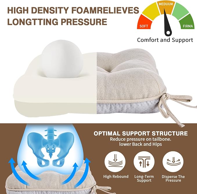 BETU Chair Cushions for Dining Chairs Set of 4, 3.5" Thick Kitchen Table Chair - Image 6