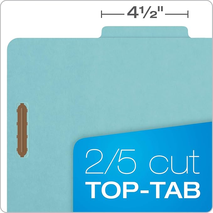 Pendaflex Recycled Classification File Folders, 2 Dividers, 2/5 Tab Cut - Image 4