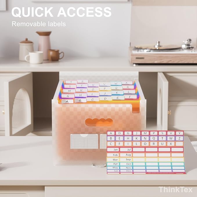 ThinkTex 26 Pockets Expanding File Folders, Accordion File Organizer - Image 4