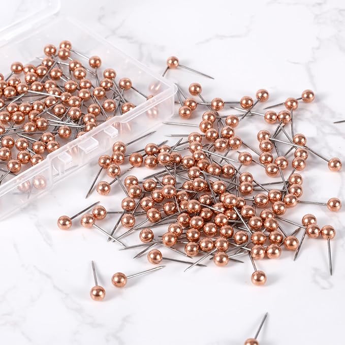 200 Pcs Map Pins, Rose Gold Push Pins - Image 4