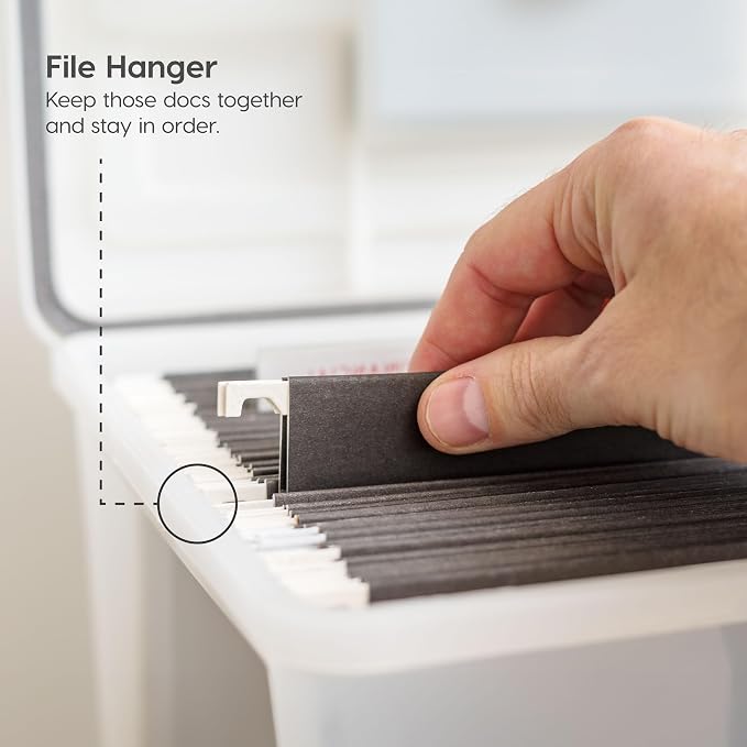 IRIS USA File Box WeatherPro Portable File Organizer Plastic File Box - Image 5