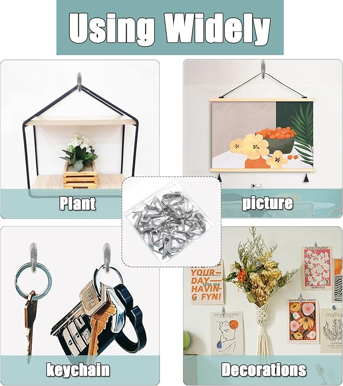 30 PCS Picture Hanging Nails Thumb Tacks - Image 3