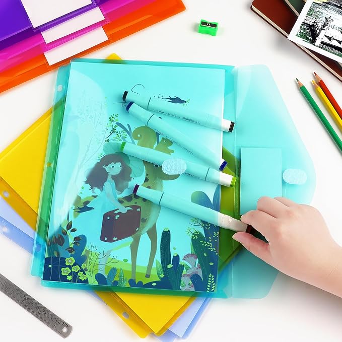 Tamaki 6 Pack Binder Pockets for 3 Ring, Letter Size, Binder Organizer for - Image 7
