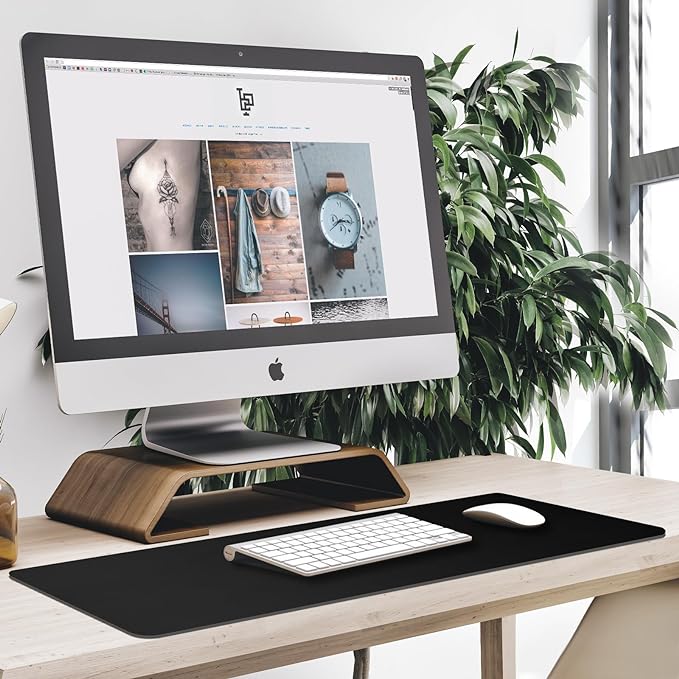 31.5" x 15.7" Waterproof Fabric Desk Pad, Rubber Anti-Slip Base, Stitched Edges - Image 6