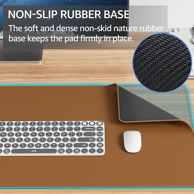 KTRIO Large Gaming Mouse Pad, Desk Mat, 31.5 x 15.7 in, Coffee Brown, XXL | - Image 4