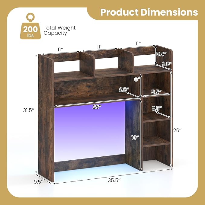 Tangkula Desktop Bookshelf - Image 3