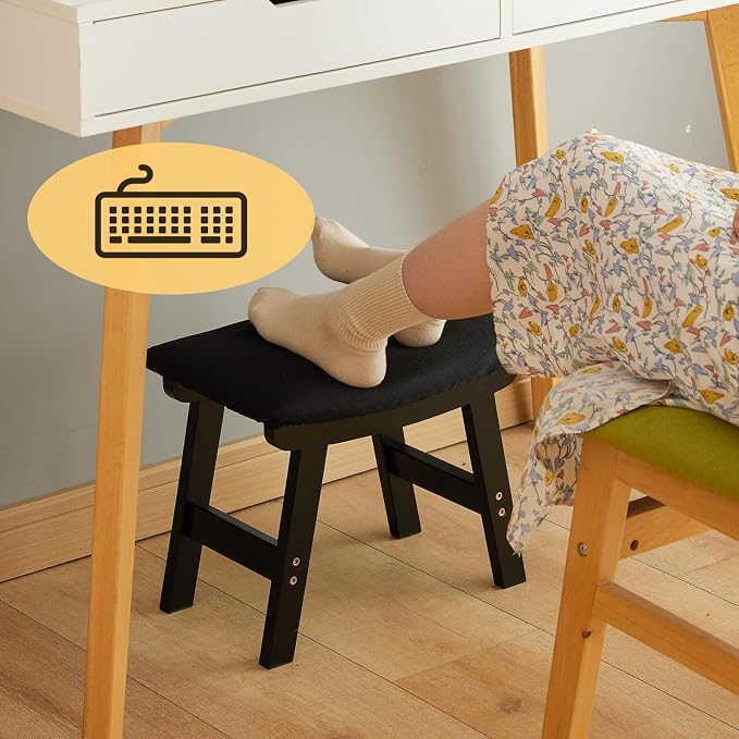 Foot Stool Ottoman Foot Rest Under Desk, Small Stool - Image 7