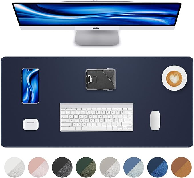 Leather Desk Pad Protector, Desk Mat, Large Mouse Pad, Non-Slip Desk Pad by AFIING