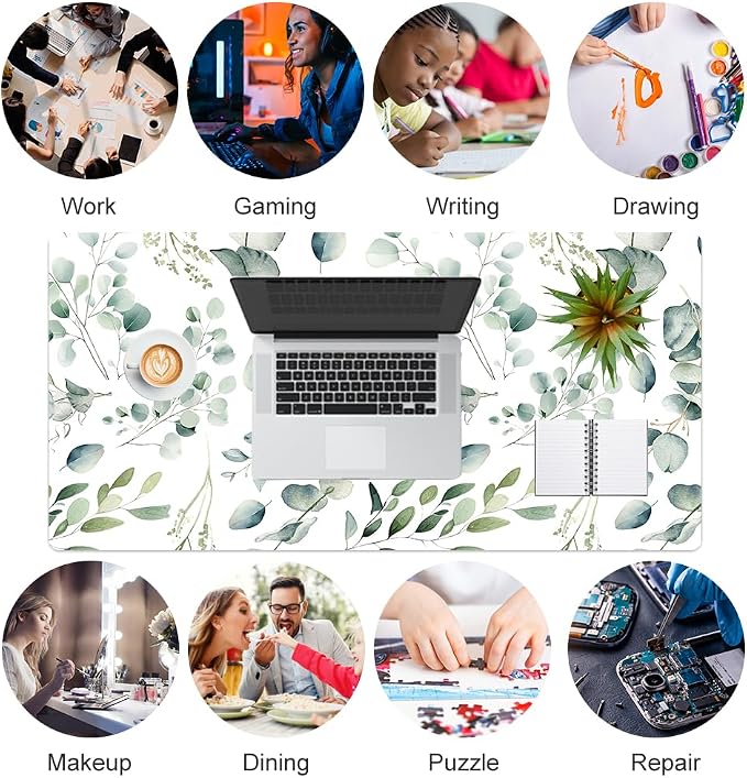 Colorful Star Large Mouse Pad, PU Leather Waterproof Desk Mat, Computer Gaming - Image 8