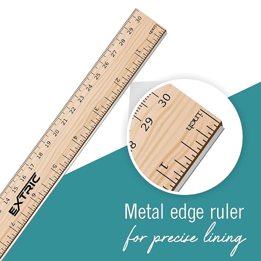 Rulers 4 Pack - Rulers 12 Inch, Wood Ruler - Image 4